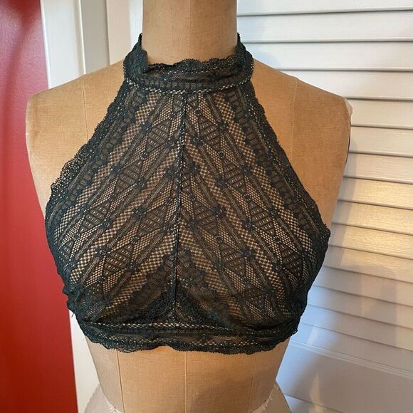 INTIMATELY FREE PEOPLE Other - INTIMATELY FREE PEOPLE | dark green lacy halter bralette S